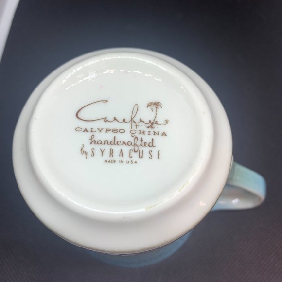 Vintage Aruba Blue Syracuse China Carefree Calypso Creamer - Picture 5 of 5